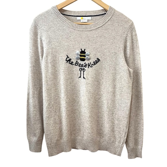 Boden Estella The Bee’s Knees Crew Neck Wool Cashmere Sequin Sweater Medium - Picture 3 of 7